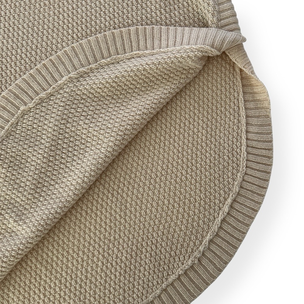 Lane Bryant Women's 14/20 Beige Wool Blend Split Neck Artsy Poncho Sweater NWT - Picture 9 of 16